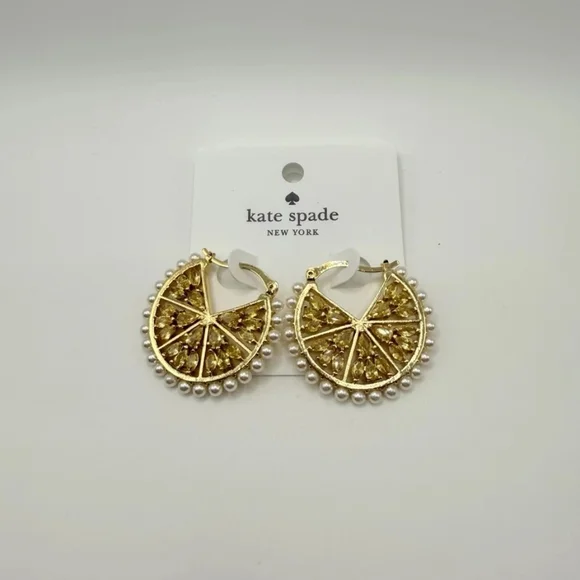 NWT Kate Spade♠️ Fresh Squeeze Hoops - Picture 5 of 5